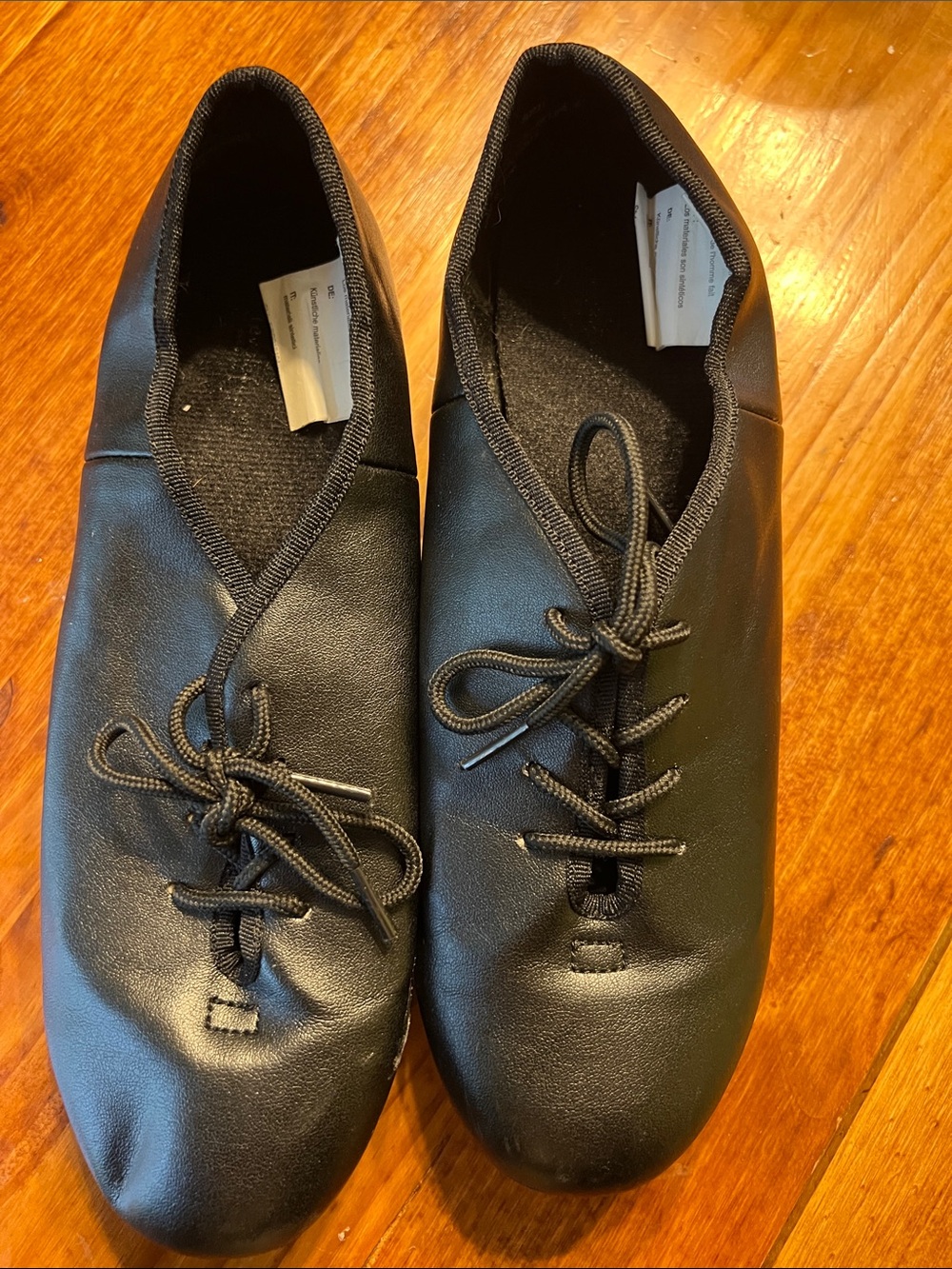 Women's Black Lace-Up Tap Shoes